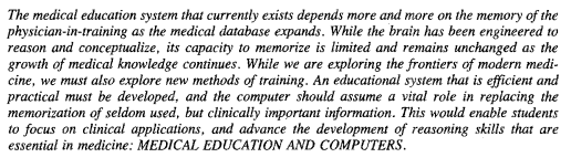 AdamRodmanMD's tweet photo. Rapid information technology improvements shows that the medical education system must reform to focus more on reasoning and less on factual information.

Are we talking about:

1⃣ A large language model trained on 100 trillion parameters or
2⃣ An IBM PS/2 with 300 Mb hard drive? https://t.co/fgMHUDFAvj