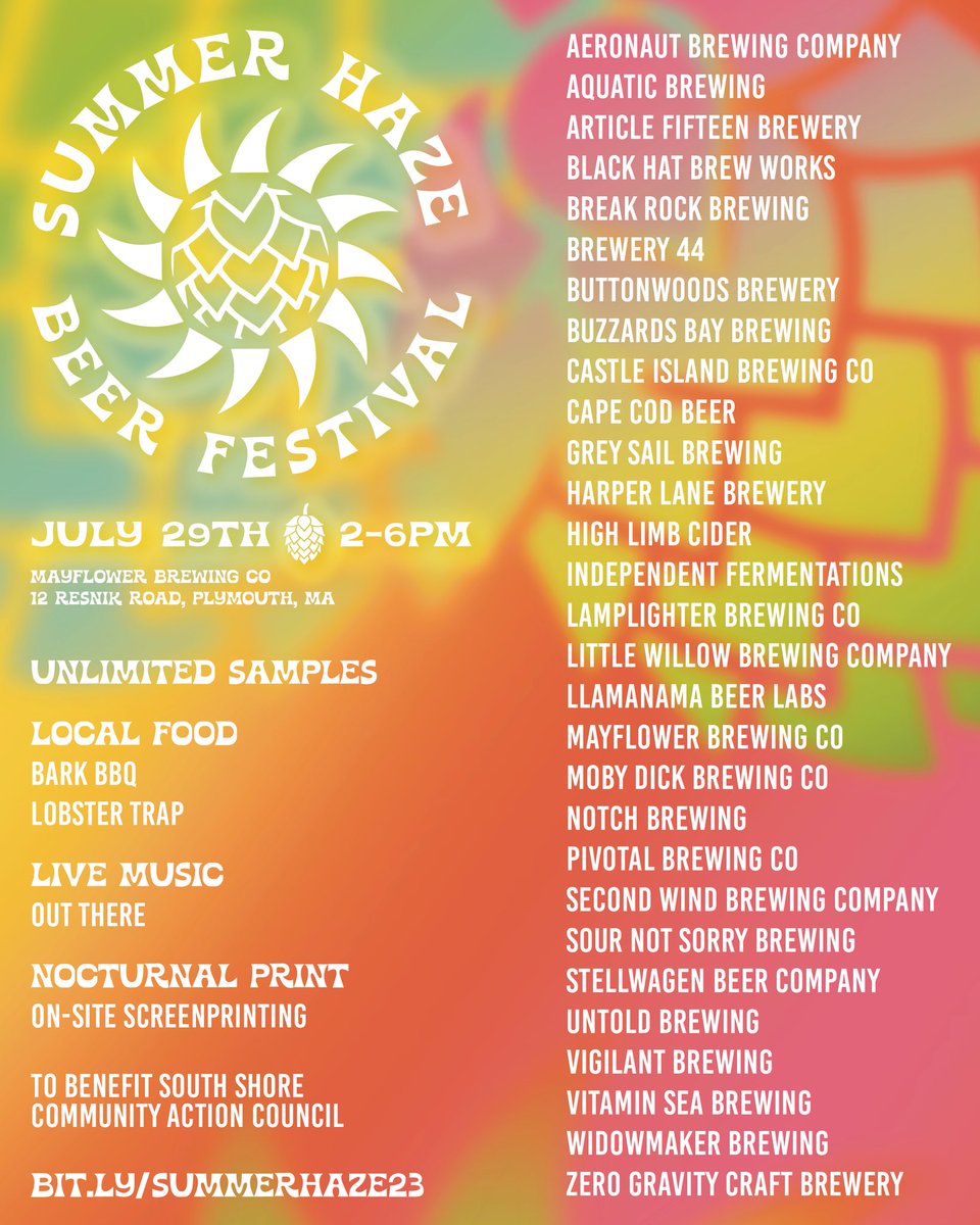 MayflowerBrew's tweet image. Here are all the details for TOMORROW!!!! 

We are so excited! There are tickets available: bit.Ly/SummerHaze23.