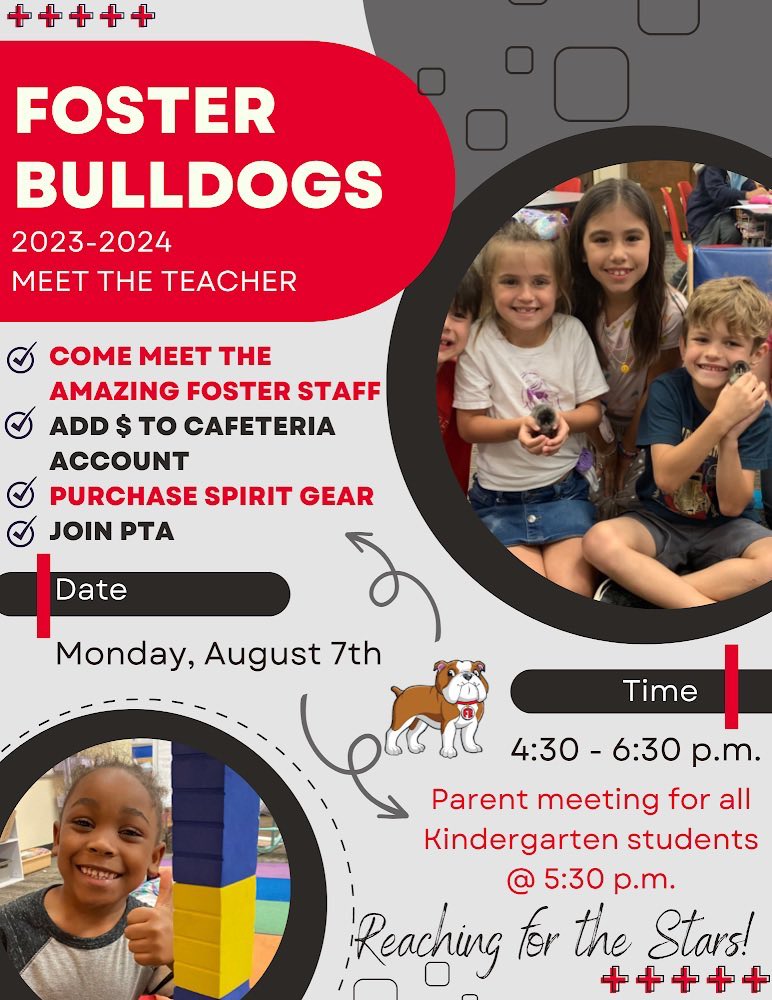 Can’t wait to meet my new Bulldogs! Be sure not to miss the Kindergarten meeting at 5:30!