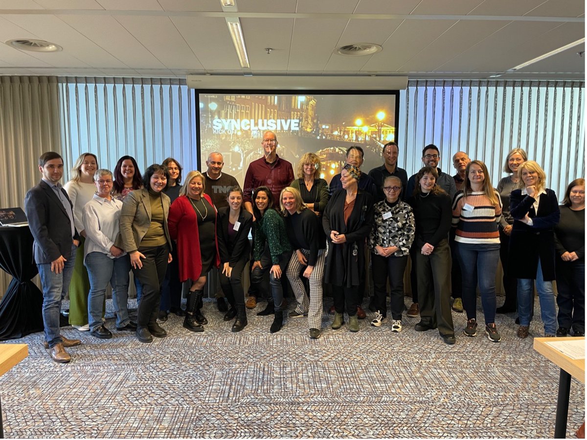 Synclusive43131's tweet photo. 📣 Here we go!
#SYNCLUSIVE project already in action!

In March 2023, the 16 partner organizations in the project SYNCLUSIVE gathered in Leiden, Netherlands, for their first project team meeting.

#CommunityCoalition #LivingLabs #LabourMarket 
#VulnerableGroups https://t.co/DnE3zzQxPG
