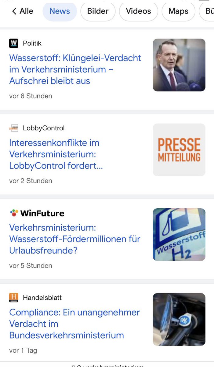 Wahnsinn! Einen Tag, nachdem der mutmaßlichen Korruptionsskandal im Verkehrsministerium öffentlich wurde gibt es ganze vier Artikel dazu. 

Bei #Graichen gab es Dutzende Artikel, einen Aufschrei der Union &amp; Springer sprang im Dreieck. 

Hier - dröhnende Stille. Unverantwortlich.