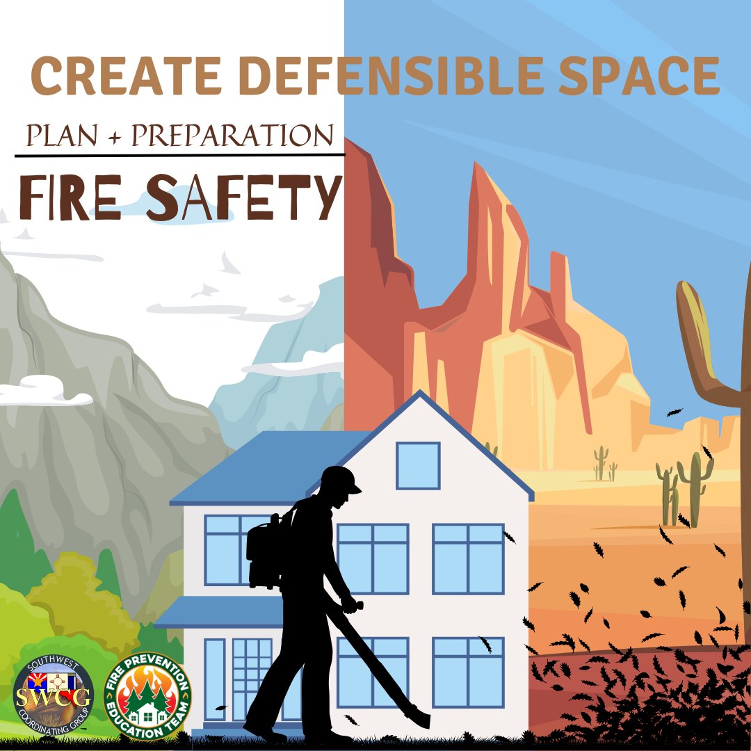 The nature of fire is unpredictable. Be proactive and create defensible space around your home. To learn more about what you can do, visit nfpa.org/.../Wil.../Pre…, wildlandfire.az.gov & nmfireinfo.com #DefensibleSpace #WildfirePrevention #FireYear2023 #NFPET