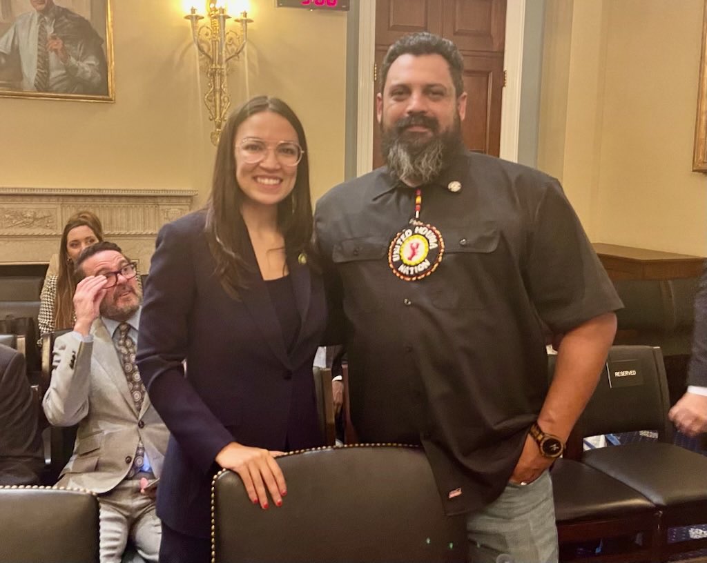 Thanks ⁦<a href="/RepAOC/">Rep. Alexandria Ocasio-Cortez</a>⁩ for allowing my people a seat at the table and listening to thousands of voices from the Gulf South i carried with me in spirit. #GulfSouth4GND #JustTransition #NoNewLeases