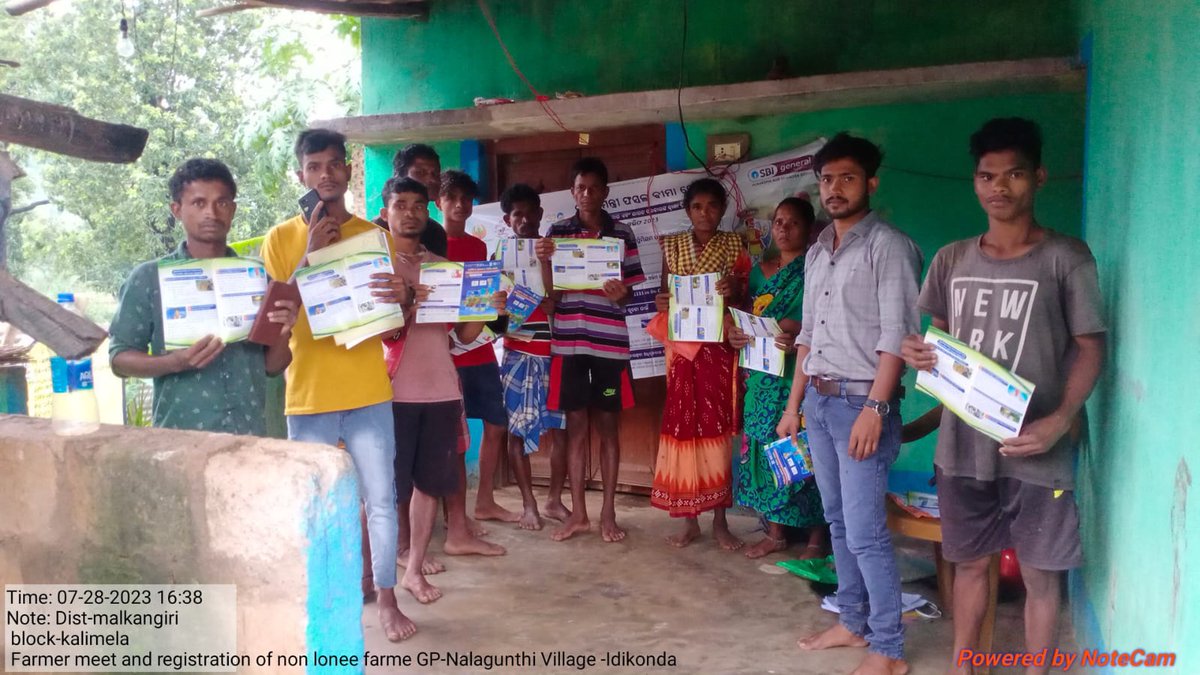CDAONuapada's tweet photo. #PMFBY awareness created among farmers in Boden and Sinapali block by Insurance Company i.e SBI GIC Ltd .All farmers of the district are requested to insure their plots with Re1/application upto 2 ha with in 31.7.23. @DM_Nuapada @premcchaudhary @arvindpadhee @krushibibhag . https://t.co/HOTDlHKRFE