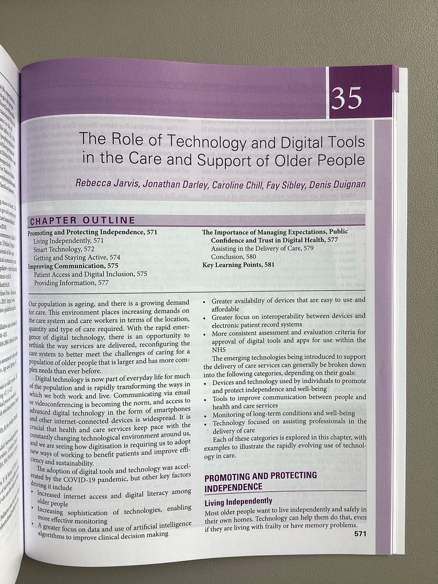 Very proud of my <a href="/HINSouthLondon/">Health Innovation Network South London</a> colleagues (past and present) seeing guidance on the use of #digital and #technology in the #nursing of older people for the next generation of #healthcare professionals <a href="/ProfFionaRoss/">Fiona Ross CBE</a> <a href="/FaySibley/">Fay</a> <a href="/carrie_chill/">Caroline Chill</a> <a href="/jonnydarley/">Jonathan Darley</a> <a href="/RebeccaKJarvis/">Rebecca Jarvis</a>