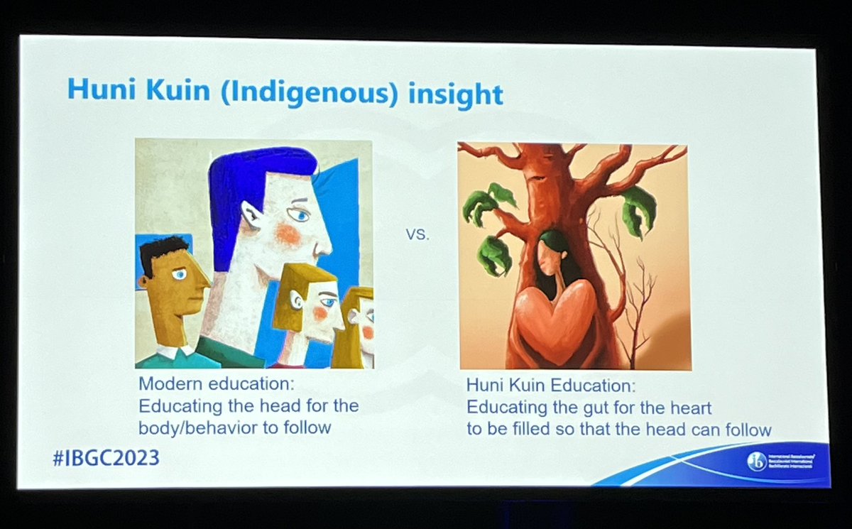 So much to digest in the #IBGC2023 keynote by Dr. Vanessa Andreotti as we think about what depth education means for educators and learners. #worldcenterededucation