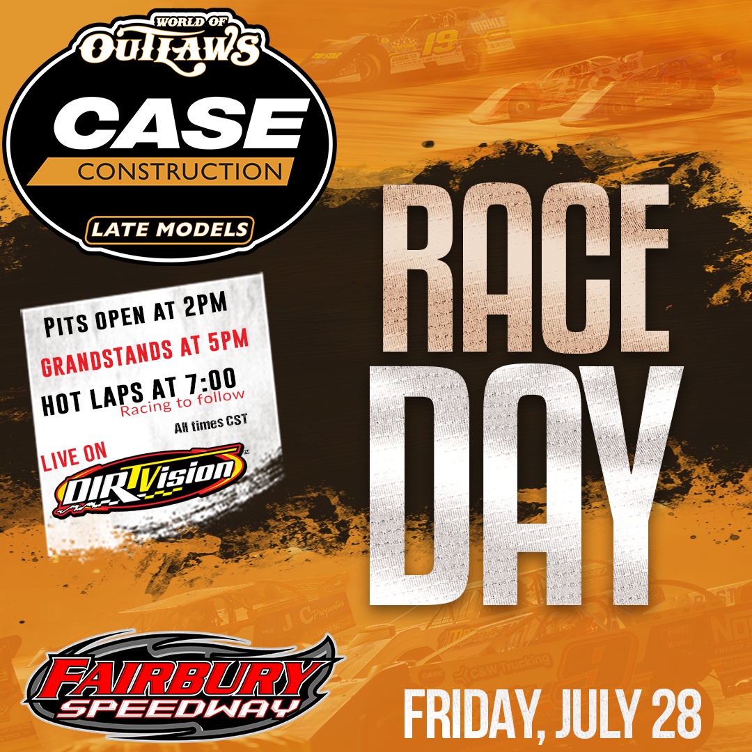 WoOLateModels's tweet image. 𝙍𝘼𝘾𝙀 𝘿𝘼𝙔!

The World of Outlaws @CaseCE Late Models kick off the 33rd Prairie Dirt Classic tonight at @FALS_NATION! #DirtWork

📍: Fairbury, IL
🎟: bit.ly/3YdCT7H
📺: @dirtvision 
⏰: @MyRacePass