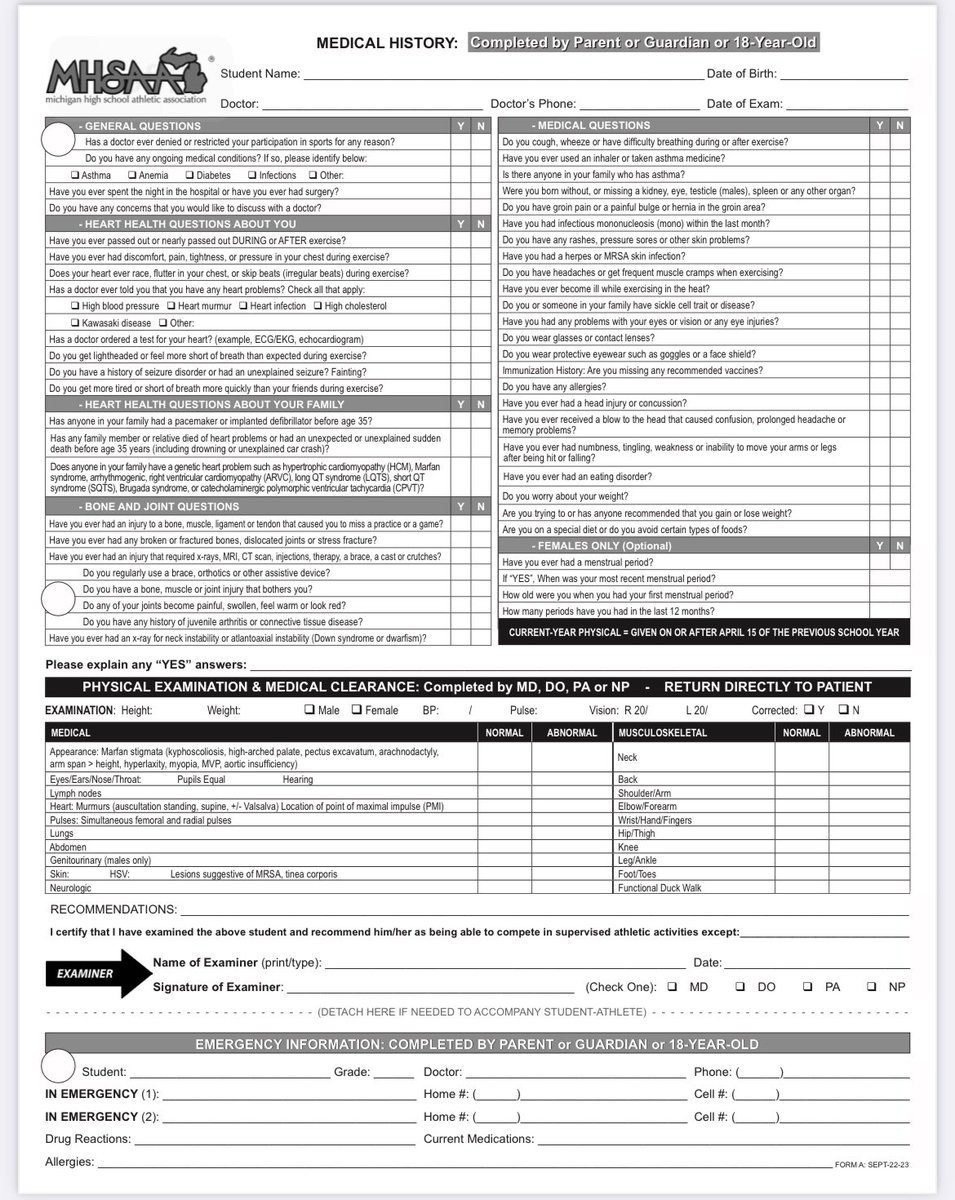 FootballConcord's tweet photo. Don't forget to get your sports physical complete before sports begin!! You must have an up to date physical on file before you can participate. 

For football, 
Midnight madness Sunday August 6th, 11:45 PM. 
Mandatory football practice begins on the 7th at 3 PM. Don't miss out. https://t.co/Wxjg6uljAx