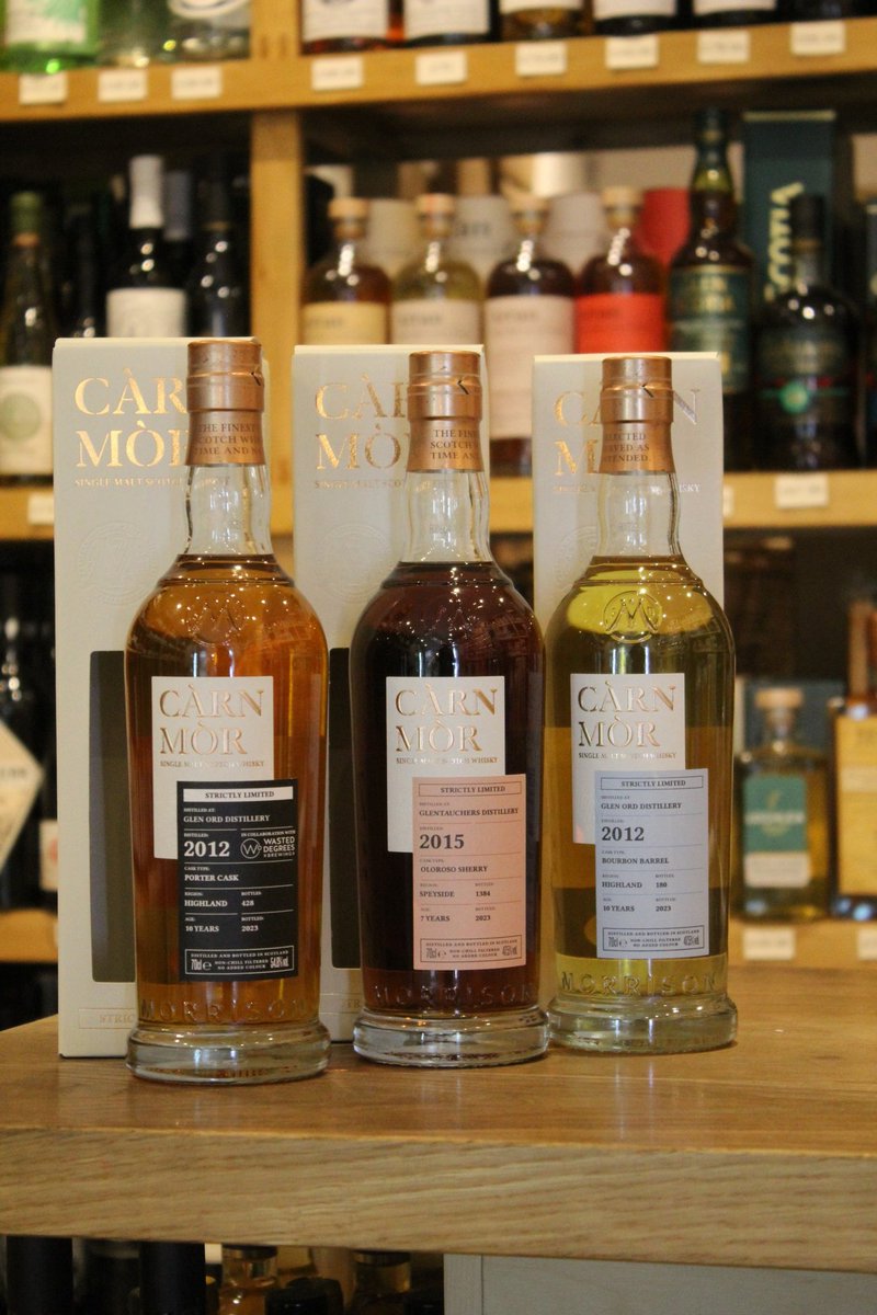 New <a href="/carnmorwhisky/">@carnmor</a> releases, including their collab with <a href="/wasteddegrees/">wasteddegrees</a> of a 10Yo Glen Ord finished in a porter cask. 🥃🏴󠁧󠁢󠁳󠁣󠁴󠁿

corkandcask.co.uk/?s=Carn+mor&po…