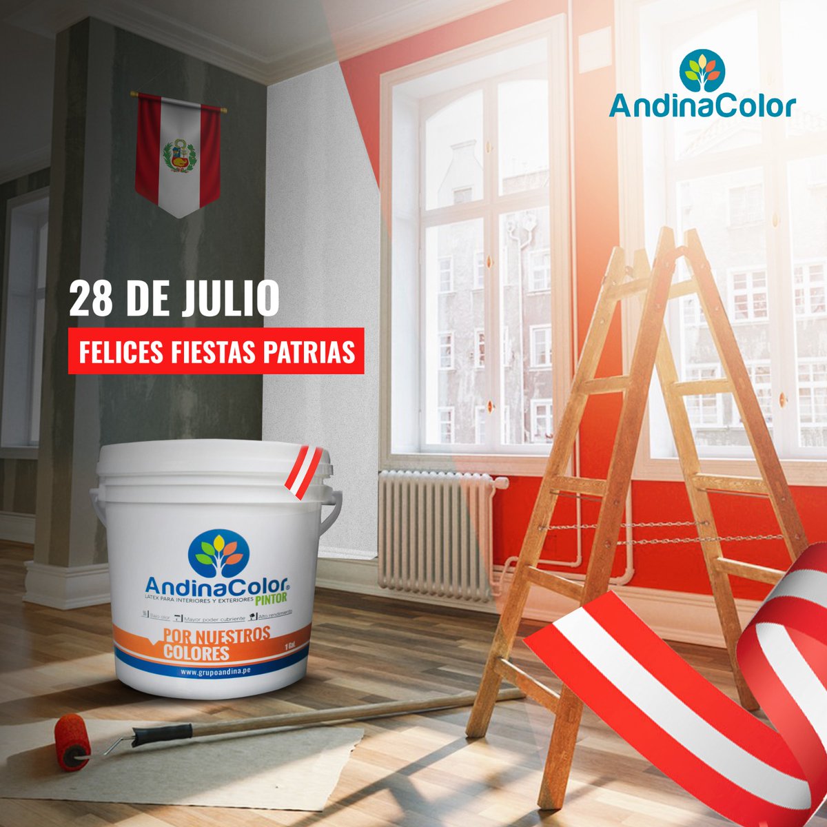 AndinaColor's tweet image. 📷¡Celebra con orgullo nuestras Fiestas Patrias! 📷
¡Pinta tu emoción!📷📷
📷 Hazlo con 𝘼𝙣𝙙𝙞𝙣𝙖𝘾𝙤𝙡𝙤𝙧, 𝙡𝙖 𝙥𝙞𝙣𝙩𝙪𝙧𝙖 𝙙𝙚 𝙡𝙤𝙨 𝙜𝙧𝙖𝙣𝙙𝙚𝙨 𝙥𝙧𝙤𝙮𝙚𝙘𝙩𝙤𝙨.
Conoces nuestros productos: 📷 ferreterias.pe
#pintura #AndinaColor #FiestasPatrias