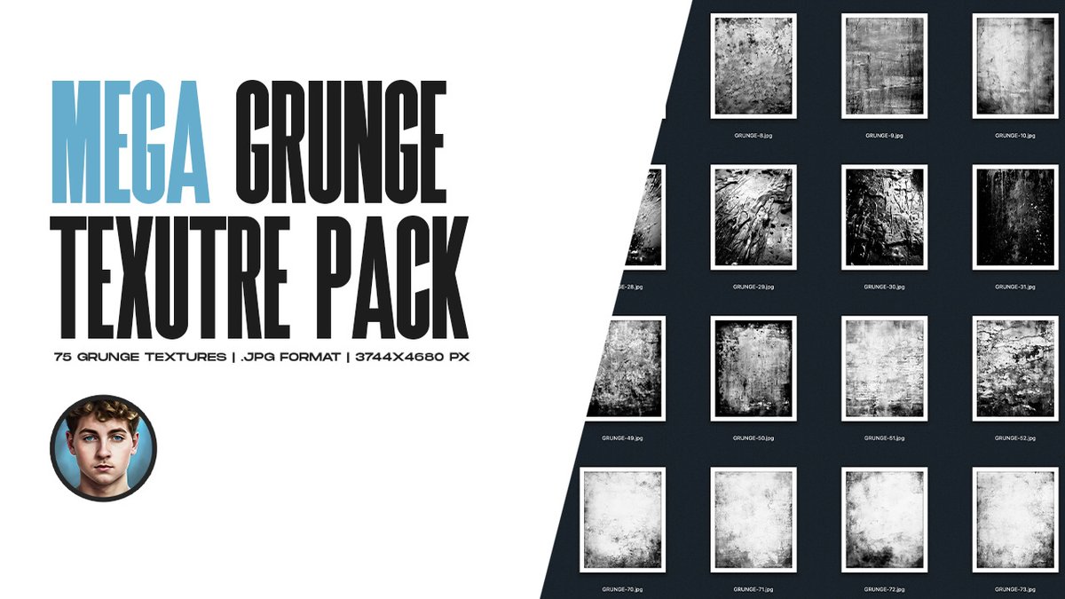 🚨Mega Grunge Texture Pack🚨 

75 HQ textures | JPG format

And because it's Friday, I'm giving everyone a discount!

Your like + RT = a DM from me with a link to 25% off the biggest, baddest texture pack you've ever seen.

This weekend only.

(must be following so I can DM you)