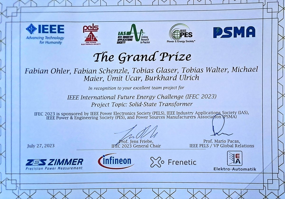 Unter der Leitung unseres Kollegen Prof. Burkhard Ulrich gewinnt unser #Elektronik-Team im #Bachelor-Studiengang #Mechatronik  @HS_Reutlingen die International Future Energy Challenge 2023! Herzlichen Glückwunsch zu diesem großartigen Erfolg!