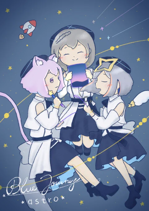 ばいばいでグッバイ Day by Day#BlueJourney#絵かゆ #ノエラート #かなたーと 