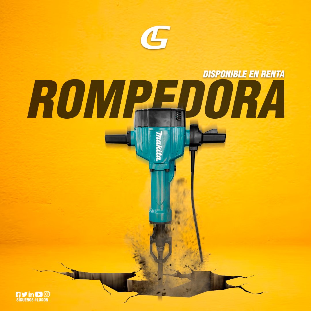 LugonMty's tweet photo. Golpe duro, buenos resultados 🤩  La rompedora makita HM1801 🪨 está disponible en renta en Lugon  
🟡Pregunta sin compromiso, contamos con la mejor calidad al mejor precio 
📲(811) 164-4595 https://t.co/KkbSRNaN2T