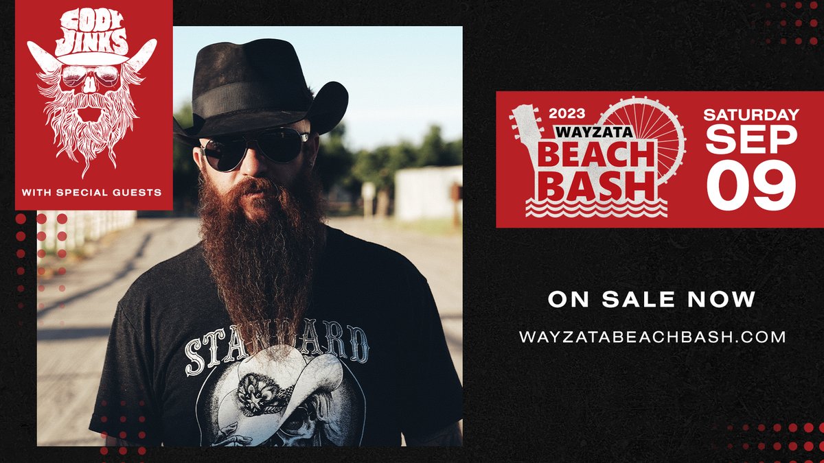 BEACH__BASH's tweet photo. Tickets on sale NOW to see @CodyJinksMusic at #WayzataBeachBash September 9th! 

Reserve your spot at https://t.co/xVgZVtVVr0 https://t.co/3y0IJyd3Lr