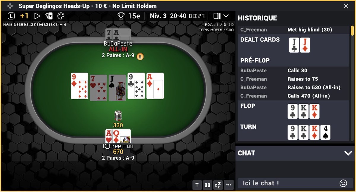 Always wait for the river... #poker #holdem #headsup