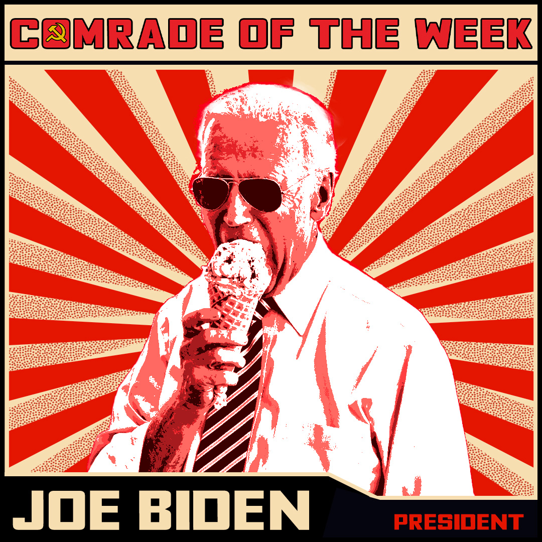 TeamHaley's tweet photo. Congrats to @JoeBiden on being our #ComradeOfTheWeek!
Biden’s presidency = weakness on China.
Now, he’s considering lifting Uyghur-related sanctions. That's the opposite of what we should be doing. Xi Jinping is terrified of @NikkiHaley because she will crack down on China. https://t.co/Gj2F0k8Ch3