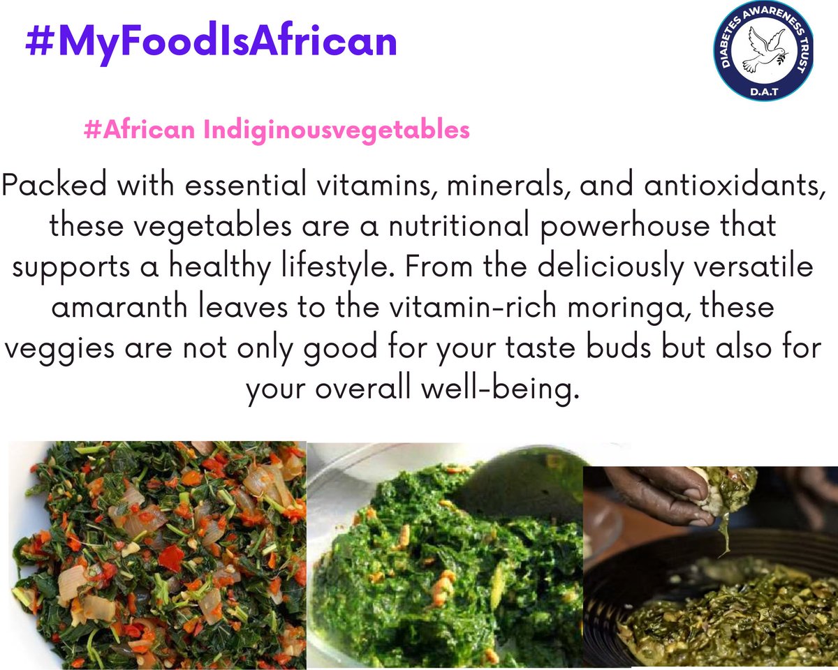 In #MyFoodIsAfrican campaign organized by @Afsafrica, We celebrate the incredible power of African Indigenous Vegetables! These gems are the true Saviors of the Flavors of Africa, in NCDs prevention!
#Agroecology #HealthIsWealth #NCDPrevention
@Afsafrica @FutureForAll @BIBA_Kenya