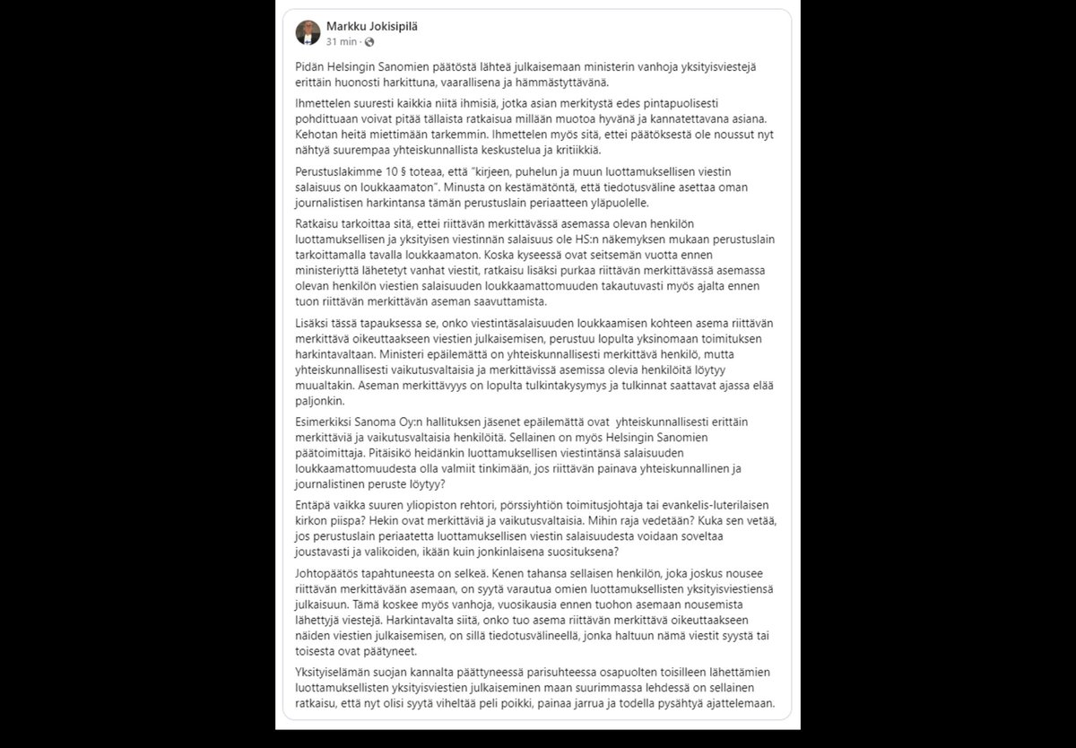 MikkoVuorenpaa's tweet photo. Tällaistakin mieltä voi olla. Minäkin olen. https://t.co/oHmgkaraow