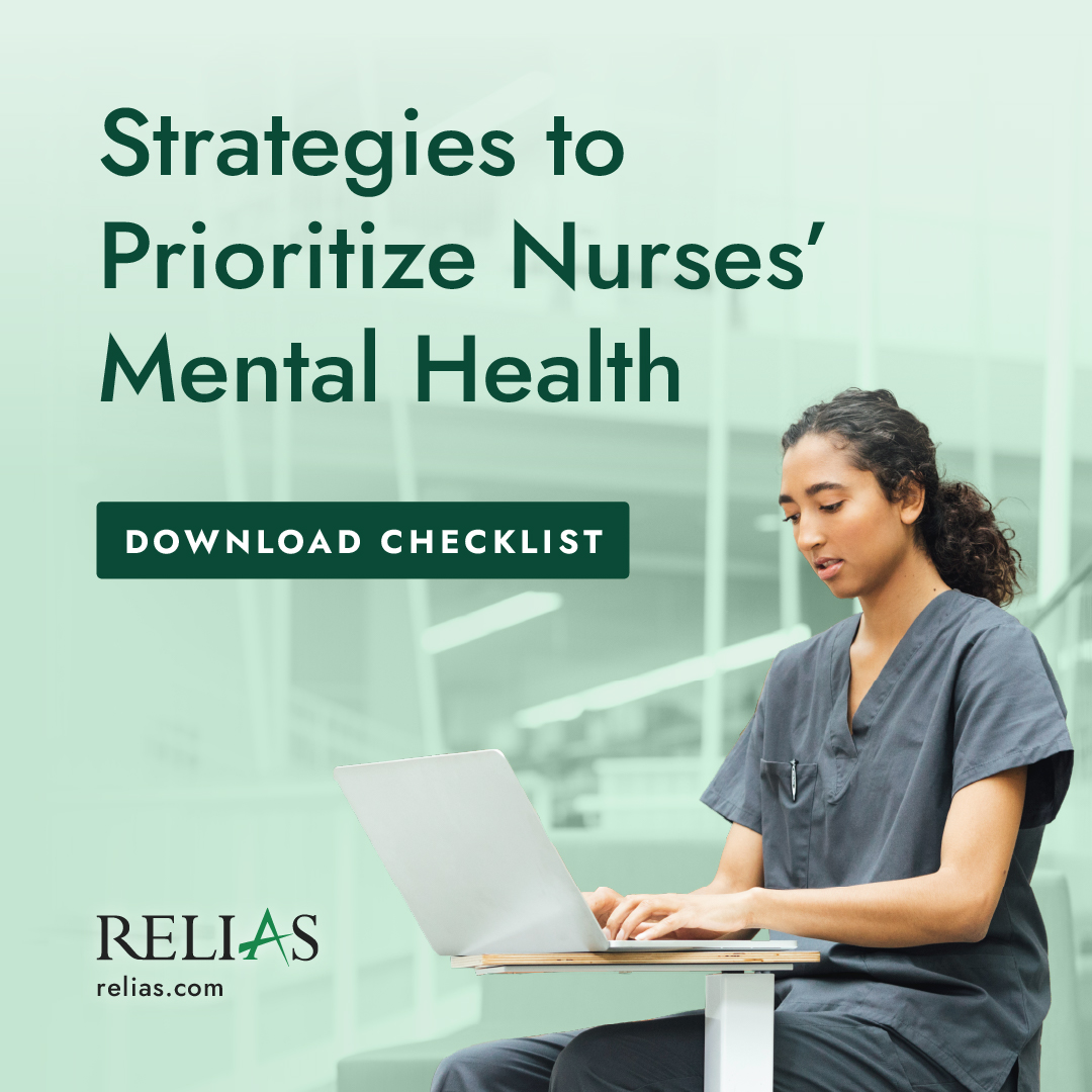relias's tweet photo. We need our #nurses now, and with 75% of nurses reporting feeling #stressed at work, we need to take action.

Learn how to prioritize your nurses' #MentalHealth and the steps to care for their well-being with our checklist: https://t.co/t4953NTFfz https://t.co/uJPWSaANL3