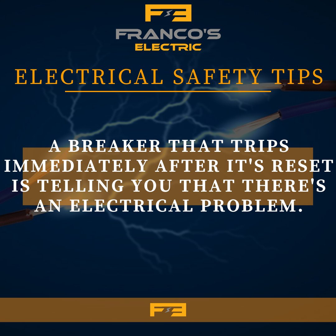 A breaker that trips immediately after it's reset is telling you that there's an electrical problem.