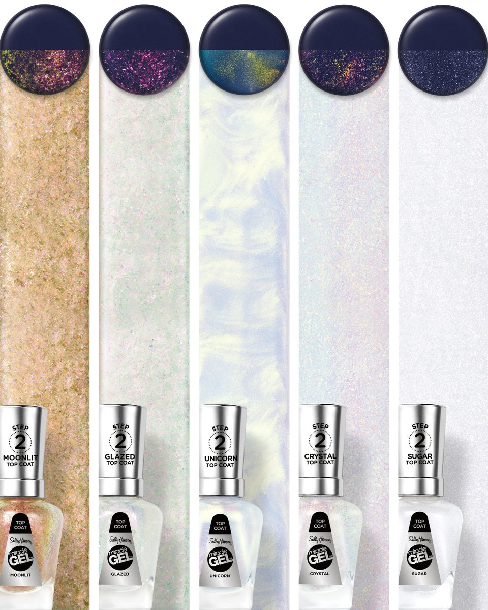 🌑Moonlit: Add glittered texture for a kaleidoscope effect

🍩Glazed: Add a glazed look 

🦄Unicorn: Transform color with an opalescent finish

🔮Crystal: Creates a unique holographic effect

🍬Sugar: Add a sugar-coated texture

Shop now: bit.ly/3nuQia0