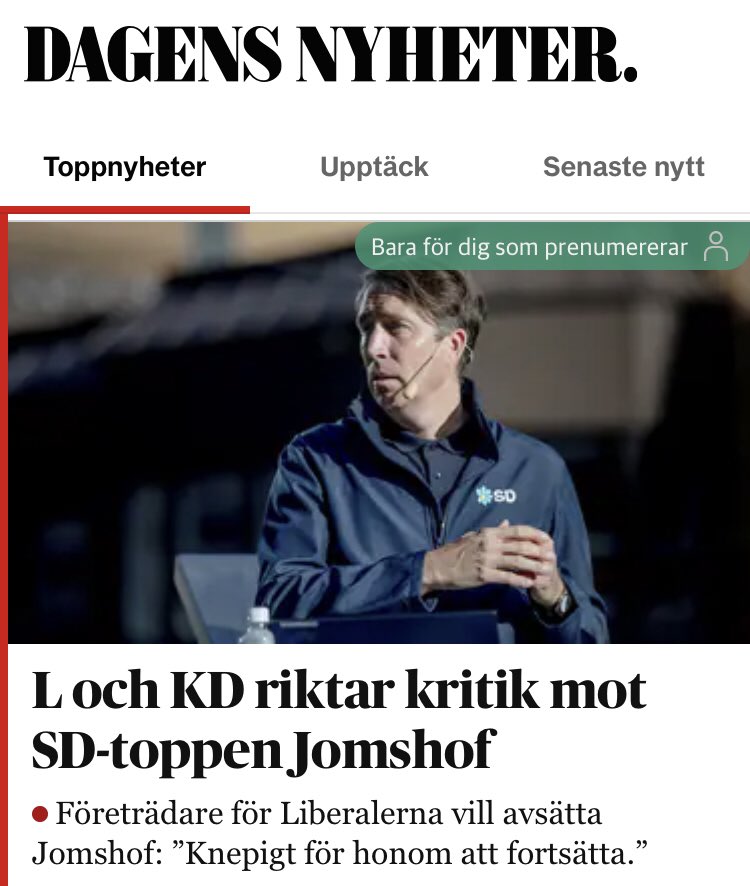 Värt att komma ihåg att Jomshof, långt före han blev justitieutskottets ordförande, bloggade till stöd för den antimuslimska konspirationsteorin om Eurabia och beskrev Europas muslimer som ”det värsta hotet någonsin” och ”långt värre” än ”tidigare hot från nazism”.