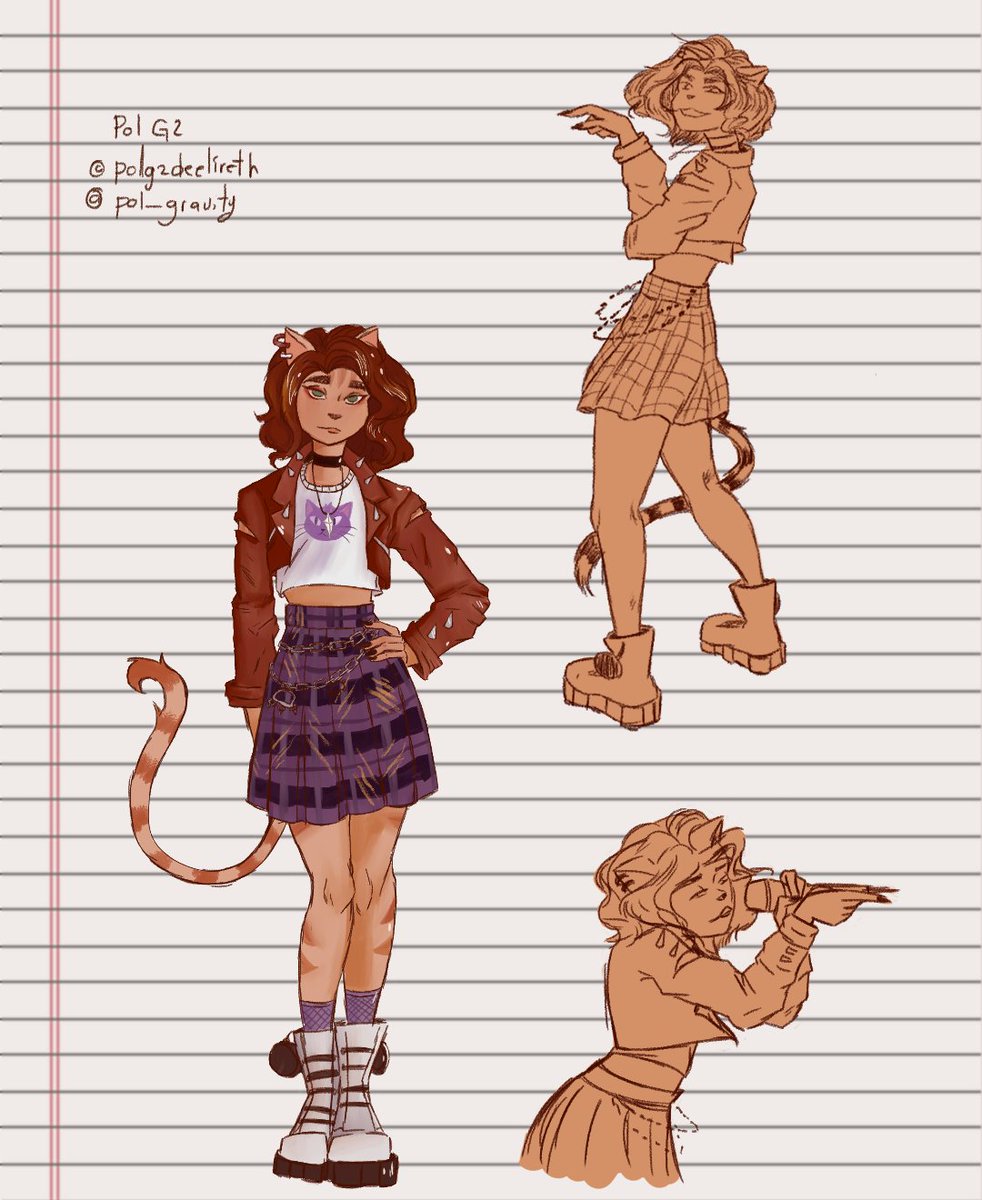 polgravity's tweet photo. 🍂🐾Me divertí mucho dibujando a Toralei Stripe para una colaboración con otros artistas. Es un personaje muy divertido de dibujar y me encantó plasmar su fiereza y actitud, en pocas palabras, es un gato naranja 🐾🍂 #MonsterHighg3 https://t.co/Gk3m4Z6tEi