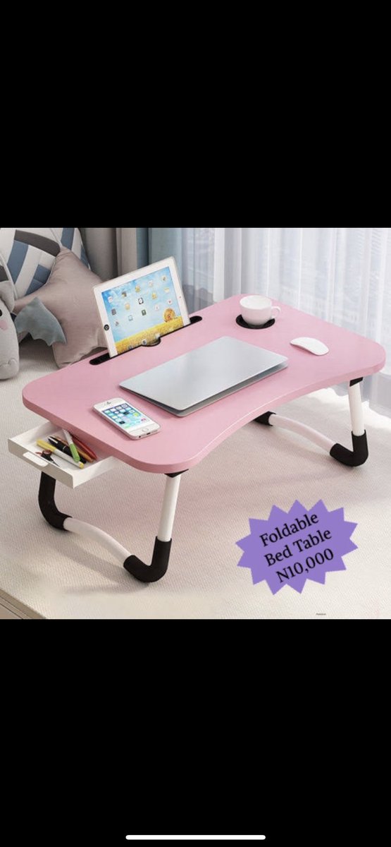 ThatGiftStation's tweet image. Beautiful foldable wooden bed table! You get to work on your laptop with ease!!!
.
.
N10,000
.
Available for immediate delivery 
.
To place order: click on the link on our bio to chat us directly on WhatsApp or send a DM.
#householditems #kitchenitems 
 #BBNaijaAllStar