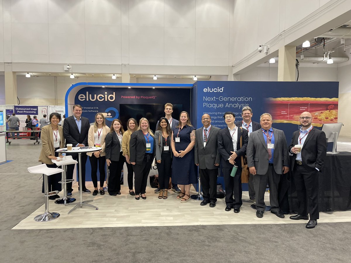 ElucidBio's tweet photo. #SCCT2023 has been an amazing time so far! Come by booth #201 to meet some of our amazing team members and chat about #AI in #plaqueanalysis and learn how our histology-validated technology can support your practice! #yesCCT https://t.co/HdWAi0xIWR