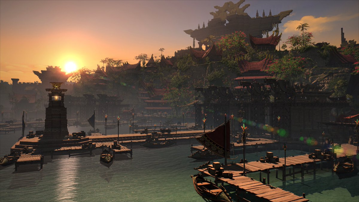 FF_XIV_JP's tweet photo. 【#FFXIVFanFest in ラスベガス】
新たなプレイヤータウン「トライヨラ」

光の戦士の新たな冒険の拠点となります！

#黄金のレガシー #FF14 https://t.co/jCTsisI0M5
