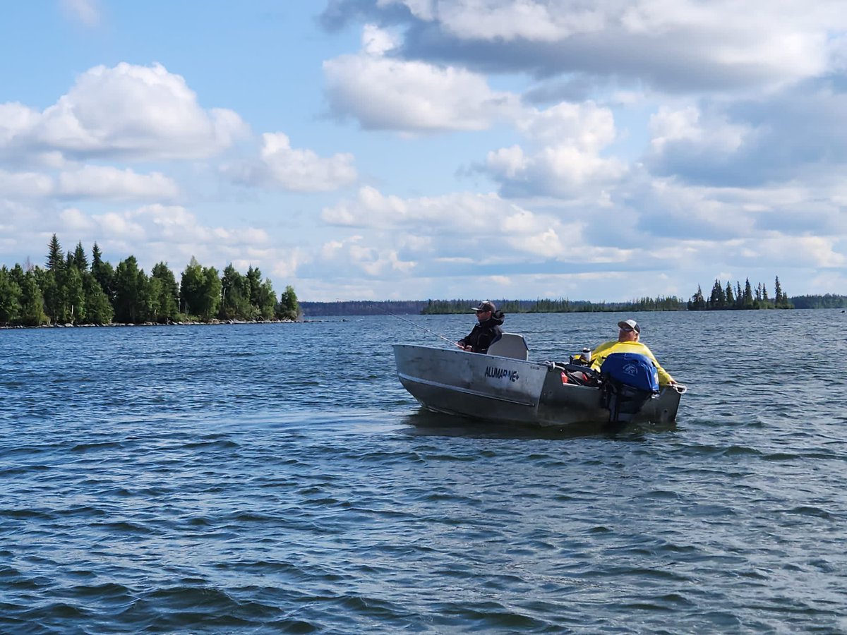 stacres's tweet photo. We went to Besnard Lake for annual guys trip, turns out should of booked a week earlier as you can tell from my wife’s Facebook post! https://t.co/Zj49GDNLKd