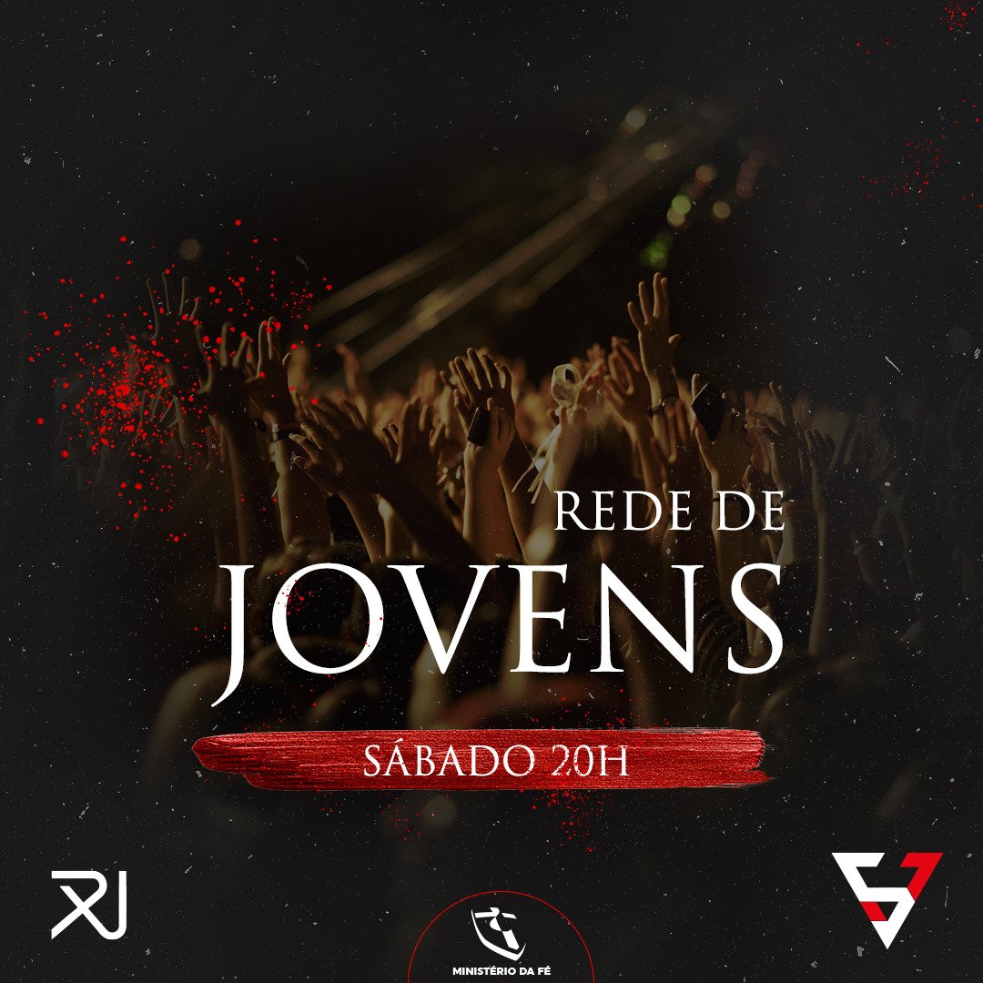 SalvaVidasMF's tweet photo. Neste sábado temos um encontro marcado na Rede De Jovens do @ministeriodafe_
Será uma noite especial com uma programação descontraída e muitas experiências com Deus! 
Não fique de fora, te esperamos, às 20h. 
#MinisterioDaFeExperience #SalvaVidas #RedeDeJovens https://t.co/35QsrExPnZ