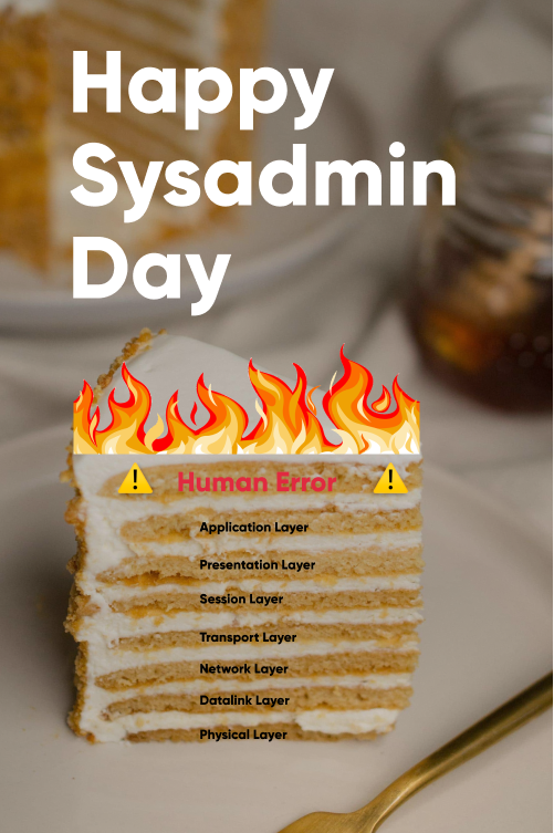 vicariusltd's tweet image. Happy Sysadmin Day to you and yours! We ❤️ and appreciate all that you do to keep our computers alive and healthy 🙂 Here&apos;s an 8 layer honey cake for you to enjoy! 🍰

#SysAdminDay #SysAdminDay2023