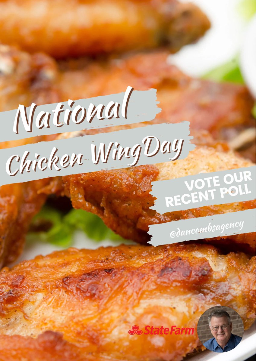 dancombsstatefa's tweet image. Happy #nationalchickenwingday 🍗🥤 Comment below your favorite place to enjoy your wings &amp;amp; VOTE on our Instagram story poll for your favorite sauce!🧡 

#dancombs #statefarm #statefarmagent #daltoninsurance #ellijayinsurance #loanoriginator #northgeorgianeighbors