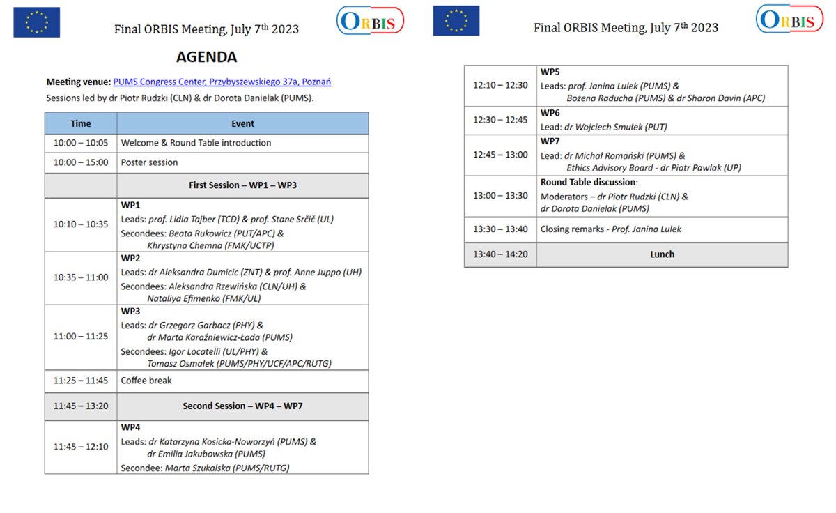 ORBIS_project's tweet photo. On July 7th, 2023, the #ORBISproject Final Meeting took place. We discussed the main scientific achievements and shared our personal experiences. We are happy to see so many benefits of #ORBIS: new scientific ideas, new skills, friendships and cooperations! 👍
#MSCA #H2020 https://t.co/vT6JKTVFjy