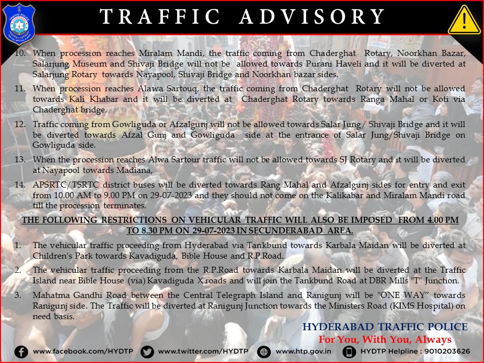 Hyderabad Traffic Police tweet media