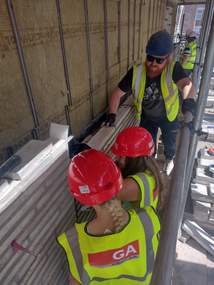 Great to see in person our SHE Advisor Dawn Exton providing two young females with an insight into the roles available in construction. #notjustforboys <a href="/gilbertashnews/">Gilbert-Ash</a>