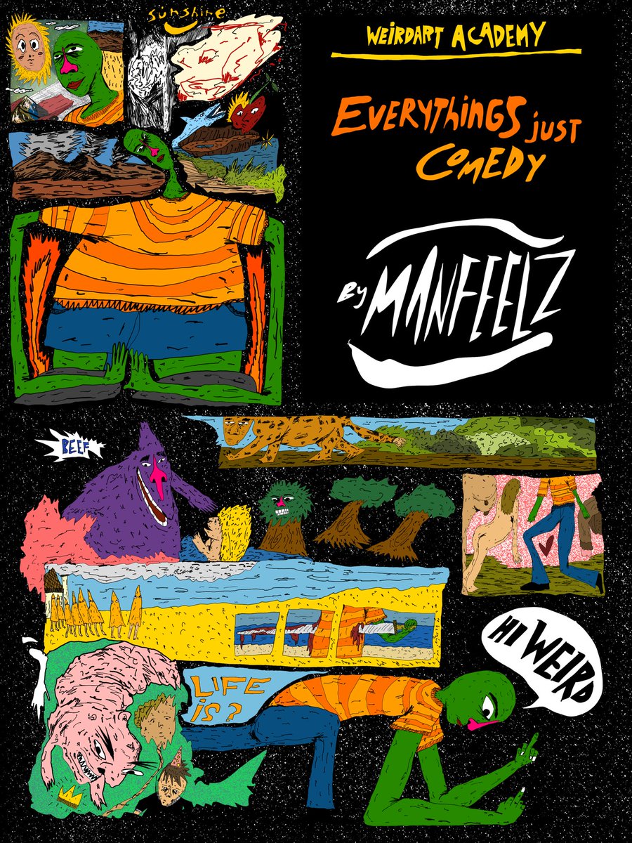 Gm!☀️

Weirdart Academy present

"Everythings Just Comedy" by <a href="/manfeelzs/">manfeelz</a>

Limited edition :
Ranked Auction &amp; First come first serve

Starting on 7/29/2023 04:20 Am Time Zone: GMT+7 (09:20 Pm UTC) to 7/29/2023 04:20 Am (09:20 Pm UTC)

Link drops⤵️

niftygateway.com/collections/ev…