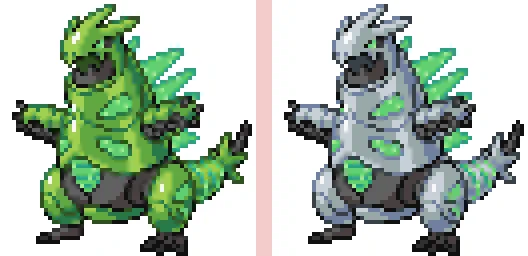定期更新 #ポケモン #ドット絵 、870日目は #テツノイバラ。トゲトゲは出し入れ自由。#pokemon #pixelart 