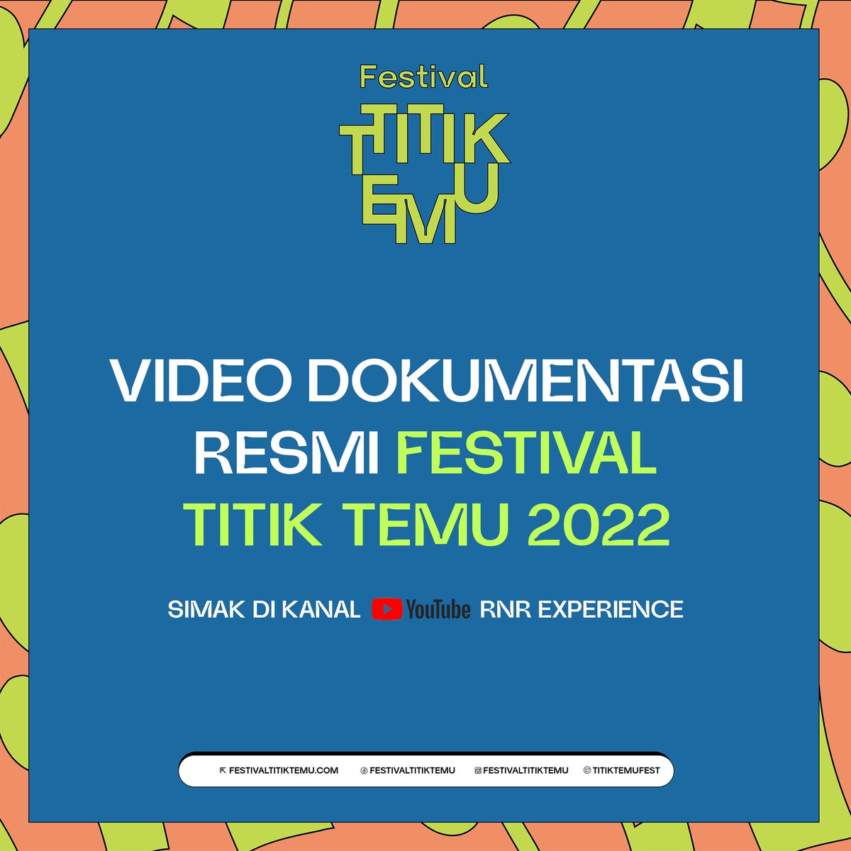Baru saja melepas 'aftermovie' #FestivalTitikTemu2022 di kanal YouTube <a href="/experiencebyrnr/">RNR Experience</a>. Mari saksikan bersama, klik tautan di bio. 😉

KAMI AKAN KEMBALI TAHUN INI! 🕺🏻

Ikuti dan pantau terus website festivaltitiktemu.com untuk berbagai kejutan informasi #FestivalTitikTemu2023.
