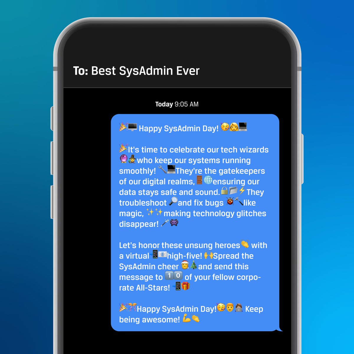 kingstontech's tweet image. Don’t forget to reach out to your #SystemAdmins today with a big ‘thank you!’ And double check that your message wasn’t marked as spam. 😉
