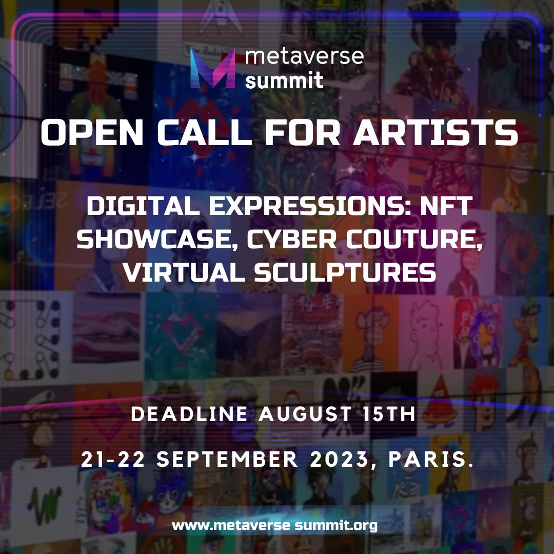 📢 Join our Digital Expressions open call! 🖼️ Show your creativity in our NFT Showcase, Cyber Couture, and Virtual Sculptures. 🎨Reply with your work 🔁 RT & Like 👤 Follow @metaverse_conf & @joynxyz