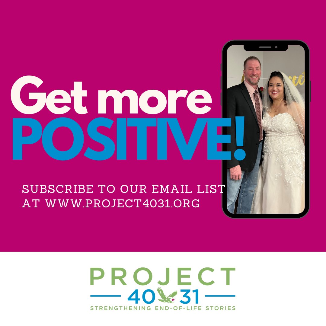 Project4031's tweet image. 💌 Subscribe to our email list on any device and receive exclusive updates on how Project 4031 is making a POSITIVE difference in the lives of terminally ill children and adults facing end-of-life challenges and how you can help! buff.ly/3mgkSqq 

#Project4031 #NonProfit