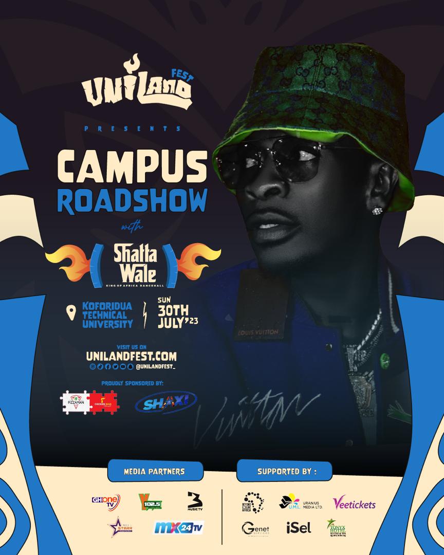 #KTU are you ready?! MX24 TV and @Unilandfest_ are bringing you the ultimate showstopper @shattawalegh this weekend so prepare for a mega party!

@shaxighana @pizzamanghana

#mx24gh #funfearlessfactual #mx24events #uniland #thisisuni #unination #bustouniland