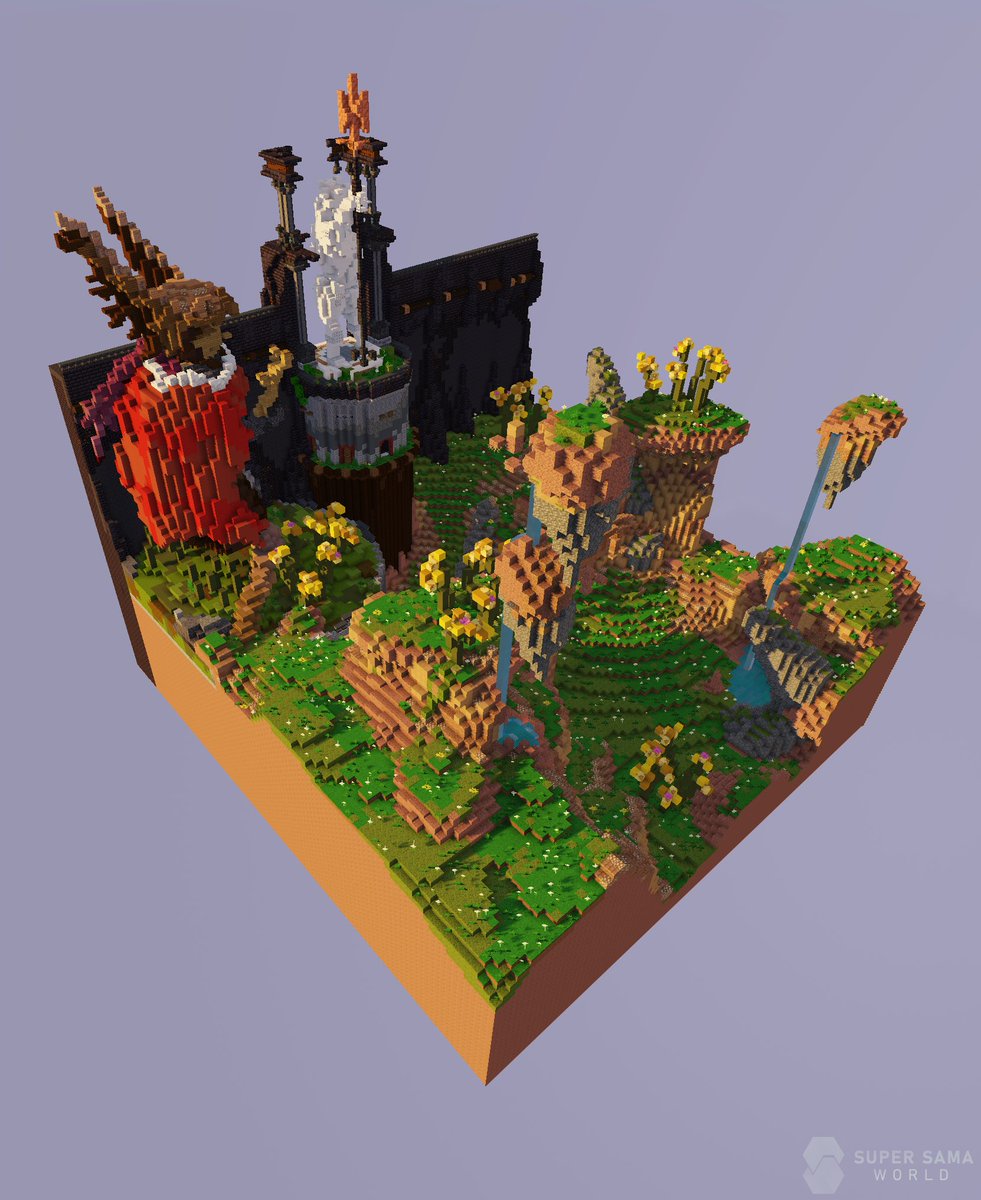 SuperSamaWorld's tweet image. Voici le plot de Drackke : "Bienvenue dans une vallée féerique et verdoyante remplie de fleurs jaunes. Celle-ci est gardée par une immense muraille et par la gardienne des lieux !"

#Minecraft #MinecraftBuilds #minecraftservers #supersamaworld #SSW
