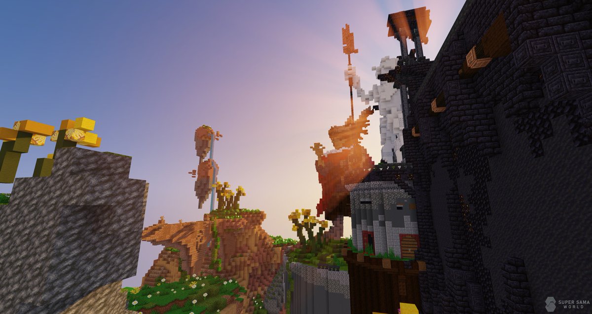 SuperSamaWorld's tweet image. Voici le plot de Drackke : "Bienvenue dans une vallée féerique et verdoyante remplie de fleurs jaunes. Celle-ci est gardée par une immense muraille et par la gardienne des lieux !"

#Minecraft #MinecraftBuilds #minecraftservers #supersamaworld #SSW