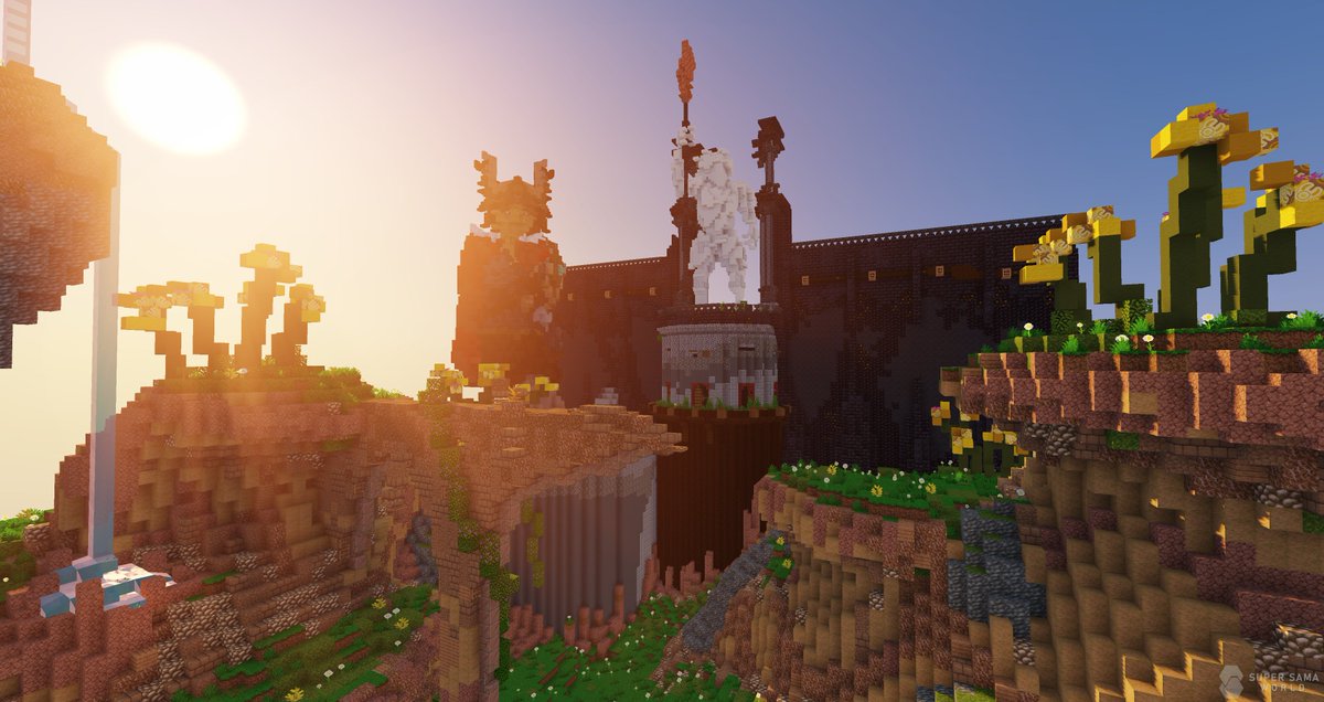 SuperSamaWorld's tweet image. Voici le plot de Drackke : "Bienvenue dans une vallée féerique et verdoyante remplie de fleurs jaunes. Celle-ci est gardée par une immense muraille et par la gardienne des lieux !"

#Minecraft #MinecraftBuilds #minecraftservers #supersamaworld #SSW