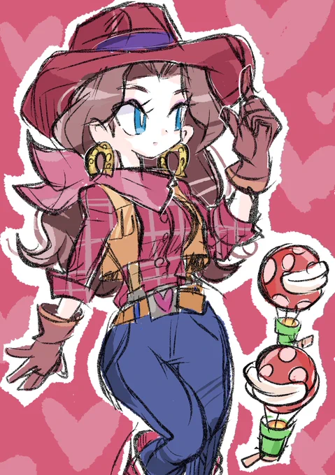 #ポリーン #Pauline #らくがき  #イラスト  #superMario #パックンフラワー マリオカートツアー新衣装嬉しい 