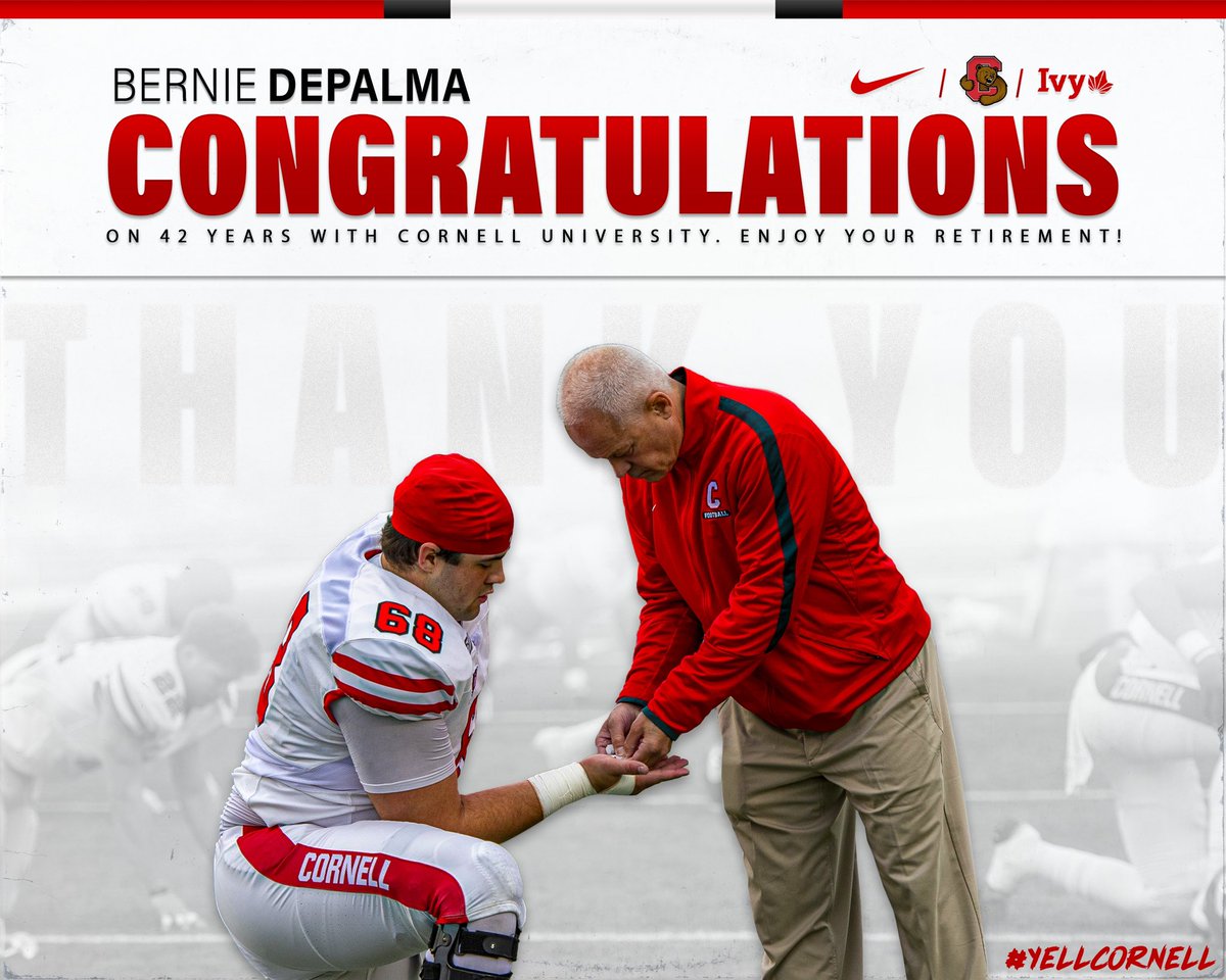 Congratulations Bernie DePalma on 42 years with Cornell University. Enjoy your retirement‼️ #YellCornell